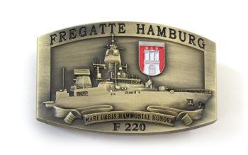 Gürtelschnalle - F220 Hamburg - massiv m. Wappen