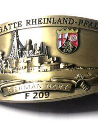 Gürtelschnalle - F209 Rheinland-Pfalz - massiv m. Wappen