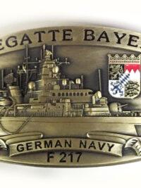 Gürtelschnalle - F217 Fregatte BAYERN - massiv m. Wappen