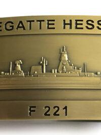 Gürtelschnalle - F221 Fregatte HESSEN - massiv o. Wappen