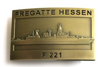 Gürtelschnalle - F221 Fregatte HESSEN - massiv o. Wappen
