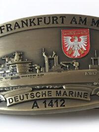 Gürtelschnalle - A1412 EGV FRANKFURT AM MAIN - massiv m. Wappen