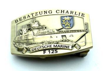 Gürtelschnalle - F125 Besatzung CHARLIE - massiv m. Wappen