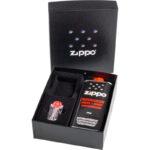 ZIPPO Geschenkbox mit Feuerzeugbenzin und Feuerstein Spender