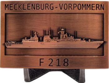 F218 Fregatte MECKLENBURG-VORPOMMERN - Gürtelschnalle kupferf. - German Navy