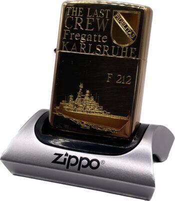 F212 Fregatte KARLSRUHE - THE LAST CREW - ZIPPO - m. Diamantgravur