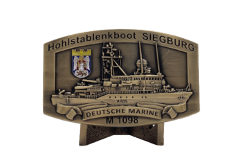 M1098 Hohlstablenkboot SIEGBURG - Massive Gürtelschnalle - German Navy