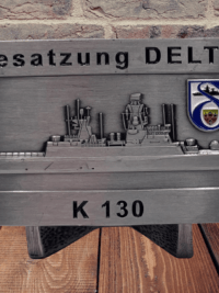 A50 ALSTER - Flottendienstboot - MessingSilhouette Relief - German Navy