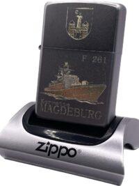 F261 Korvette MAGDEBURG – ZIPPO Sturmfeuerzeug m. Diamantgravur – German Navy