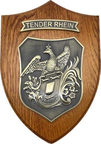 A513 Tender RHEIN - Wappen massiv messingf. - German Navy
