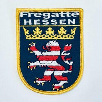 F221 Fregatte HESSEN – Patch/Aufnäher standard mit Klett gold - German Navy